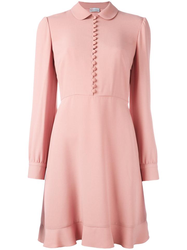 Red Valentino Flared Dress, Women's, Size: 42, Pink/purple, Viscose/acetate