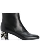 Casadei Chain Heel Ankle Boots - Black