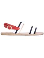 Ancient Greek Sandals 'dinami Stripes' Sling Back Sandals