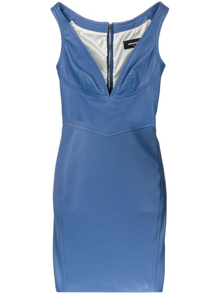 Dsquared2 V-neck Fitted Dress - Blue