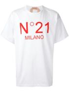 No21 Logo Print T-shirt, Adult Unisex, White, Cotton