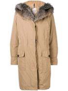 Moncler Zipped Hooded Parka Coat - Neutrals
