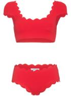 Marysia Mexico Maillot Scallop Edged Bikini - Red