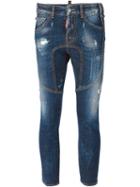 Dsquared2 Cropped Jeans, Women's, Size: 42, Blue, Cotton/spandex/elastane