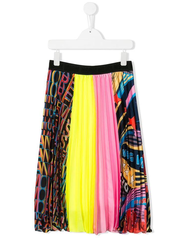 Msgm Kids Unica Pleated Skirt - Pink