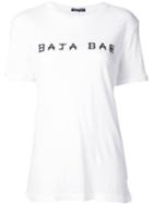 Baja East Logo Print T-shirt, Women's, Size: 0, White, Cotton