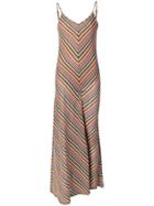 Y/project Gathered Leg Striped Dress - Pink