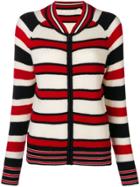 Chinti & Parker Striped Zipped Sweater - White