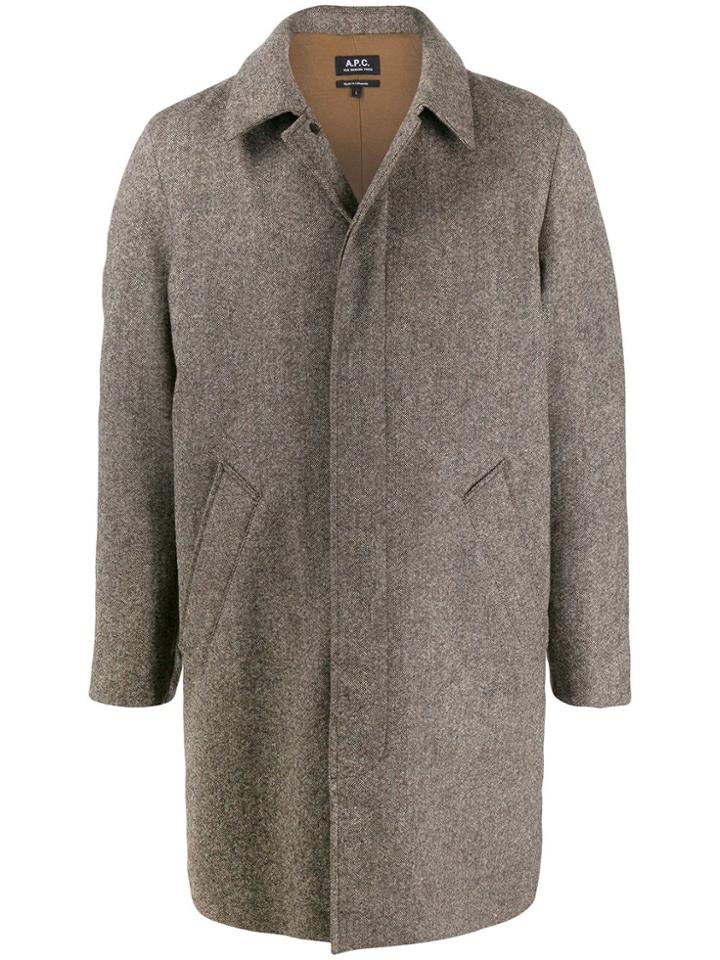 A.p.c. Oversized Coat - Brown