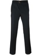 Givenchy Belted Tailored Trousers, Men's, Size: 50, Black, Acetate/cupro/wool