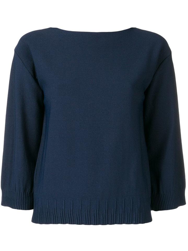 Roberto Collina Square Neck Sweater - Blue