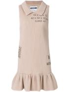 Moschino Handle With Care Ribbed Dress - Nude & Neutrals