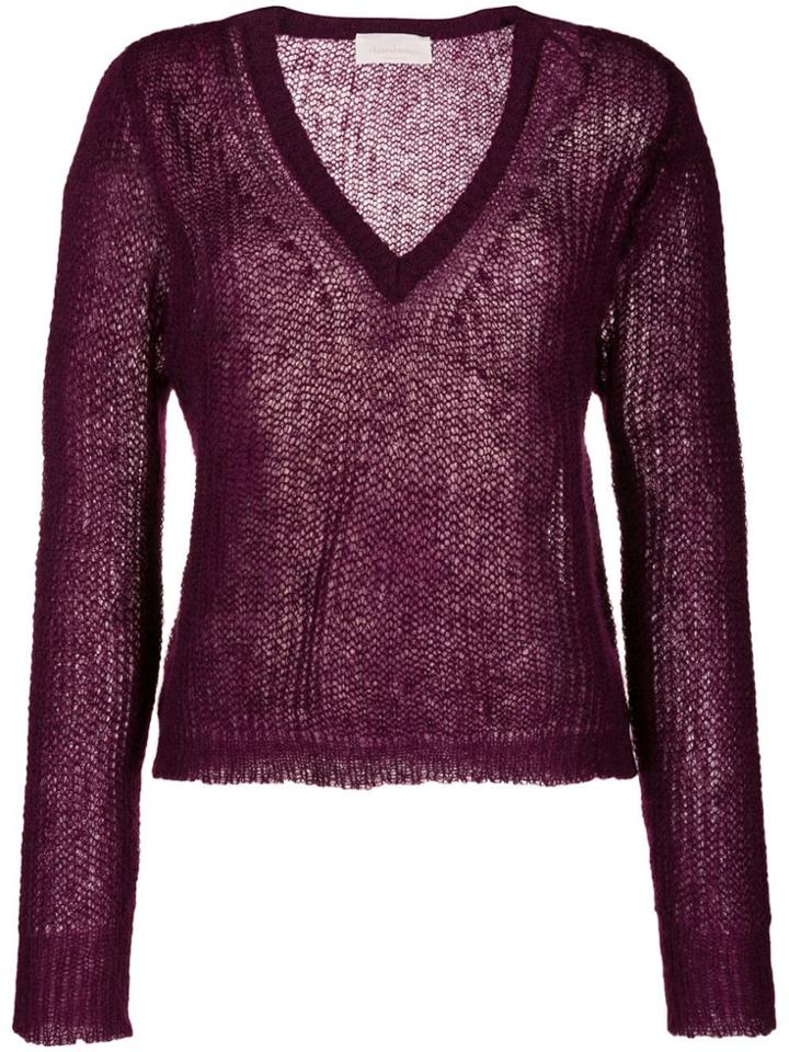 Chiara Bertani V-neck Jumper - Purple