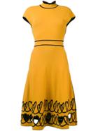 Fendi Short-sleeve Knit Dress - Yellow & Orange