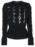 Philosophy Di Lorenzo Serafini Chunky Knit Mesh Sweater - Black