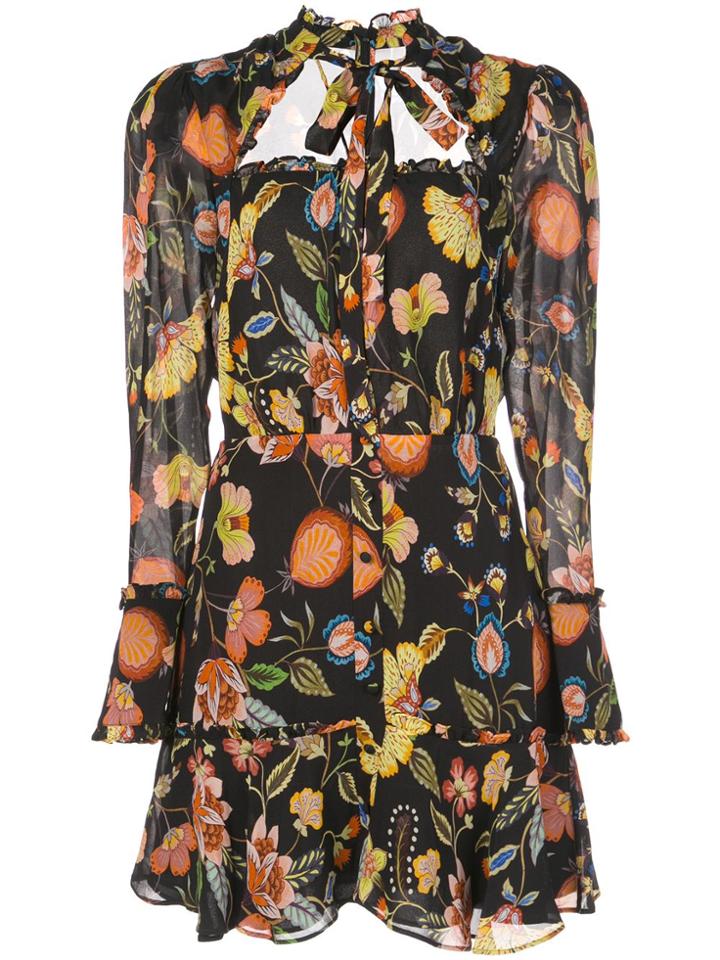 Alexis Morgana Floral Print Dress - Black