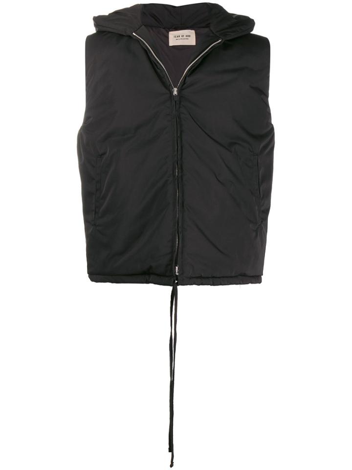 Fear Of God Hooded Shell Gilet - Black