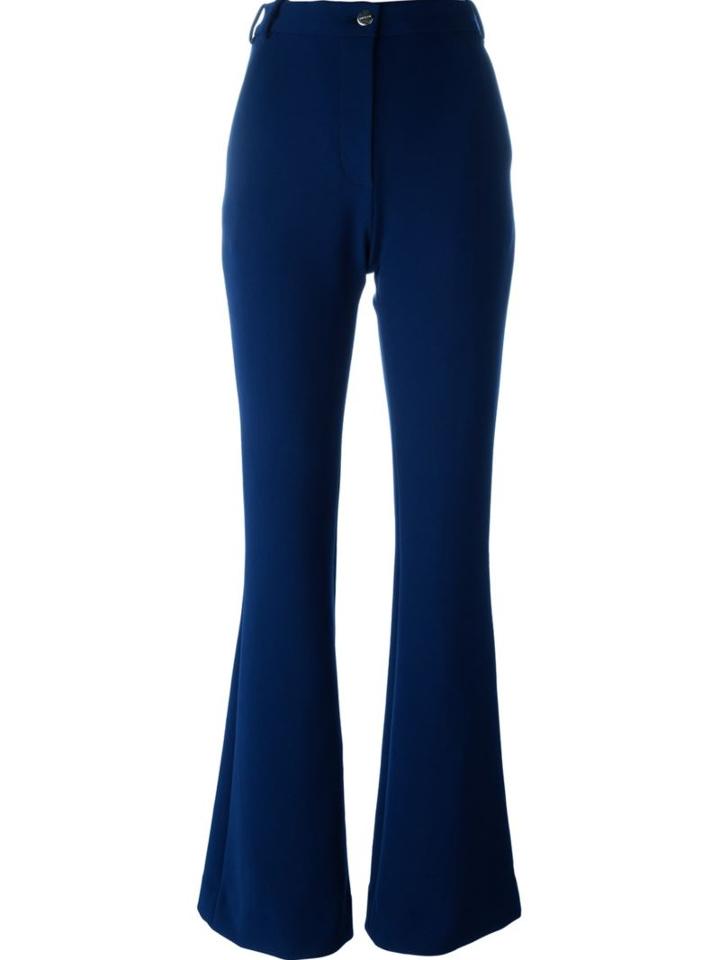 Carven High-waisted Trousers, Women's, Size: 38, Blue, Polyester/polyurethane/acetate