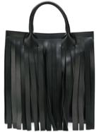 Mm6 Maison Margiela Fringed Tote Bag - Black