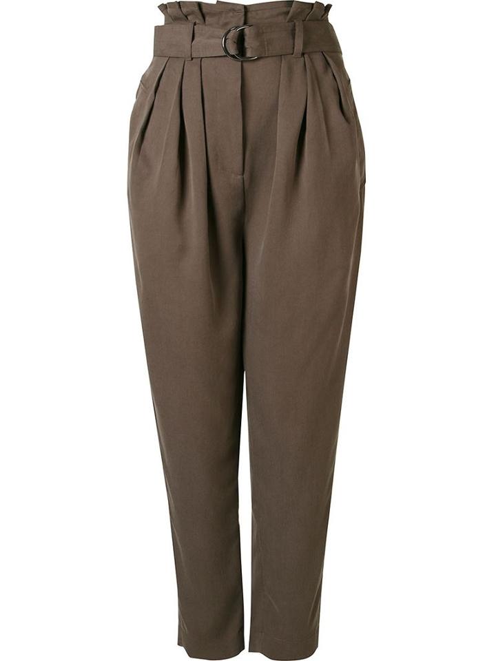 Andrea Marques Pleated High Waisted Trousers