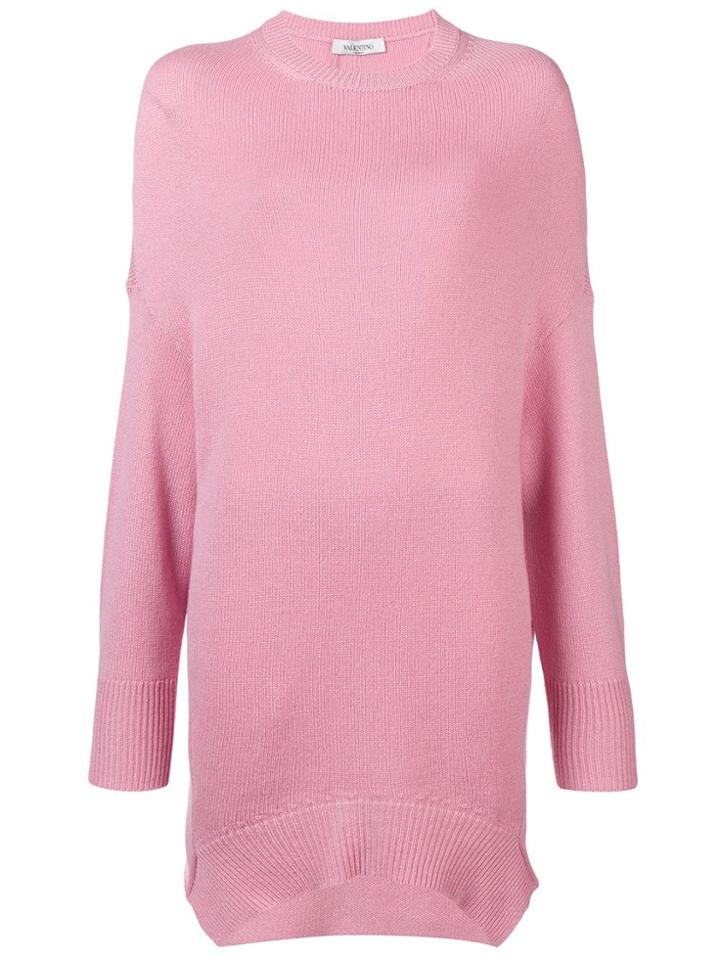 Valentino Asymmetric Hem Jumper - Pink