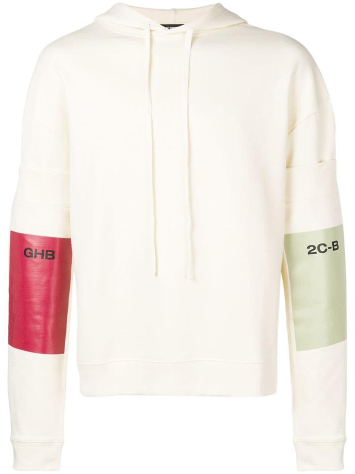 Raf Simons Colour-block Hoodie - Nude & Neutrals