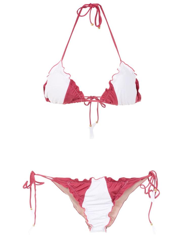 Brigitte Two-tone Bikini Set - Pink