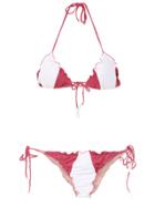 Brigitte Two-tone Bikini Set - Pink
