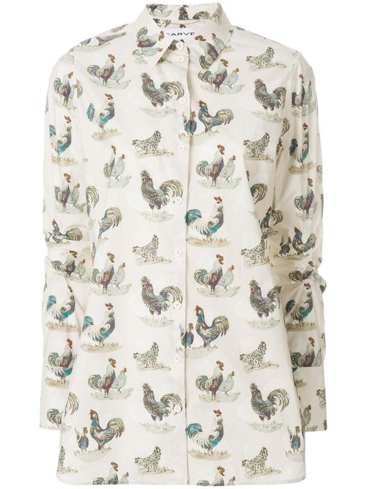 Carven Print Long-sleeve Shirt - Neutrals