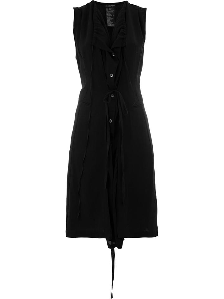 Ann Demeulemeester Parachute Tie Dress - Black