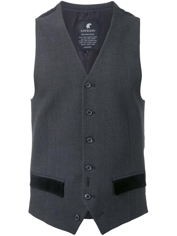 Loveless Flap Pockets Vest, Men's, Size: 3, Grey, Polyester