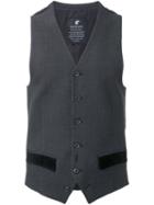 Loveless Flap Pockets Vest, Men's, Size: 3, Grey, Polyester