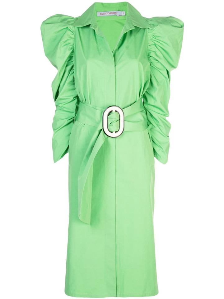 Silvia Tcherassi Belted Midi Dress - Green