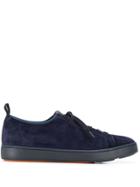 Santoni Flat Lace-up Boots - Blue