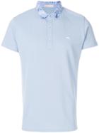 Etro Paisley Collar Polo Shirt - Blue