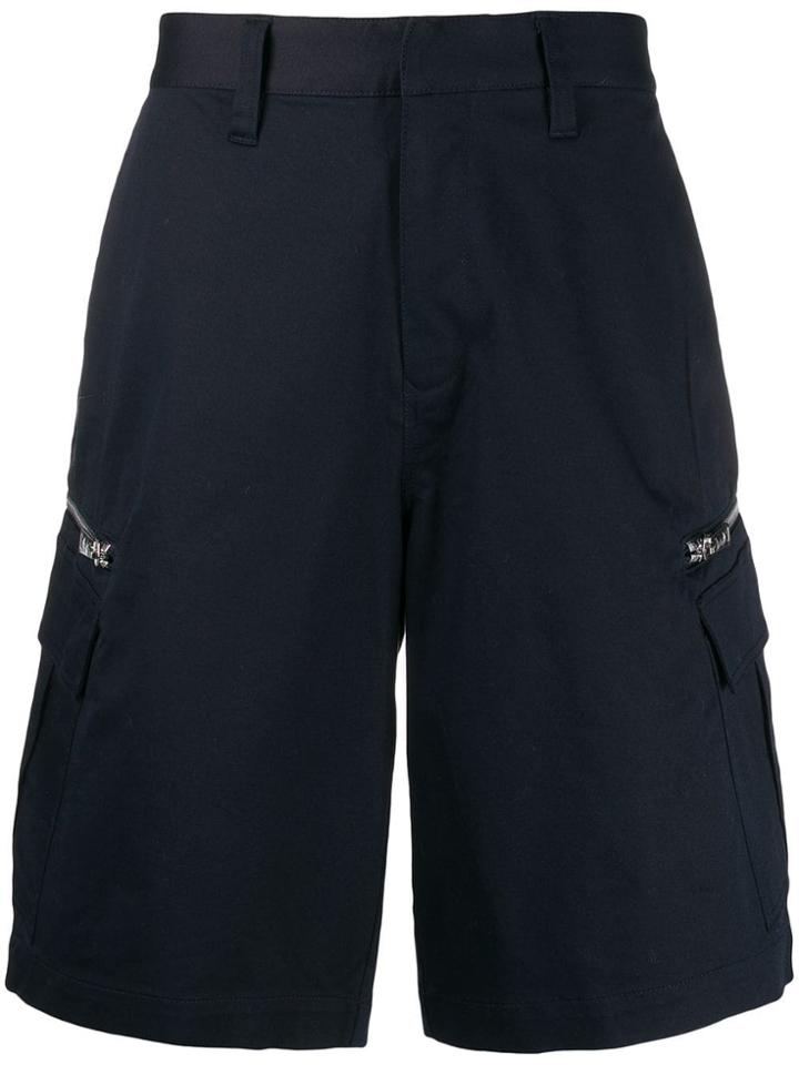 Emporio Armani Side Zipped Pockets Bermudas - Blue