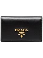 Prada Black Small Logo Leather Wallet