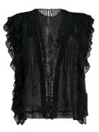 Isabel Marant Ruffle Detail Blouse - Black