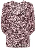 Les Reveries Leopard-print Blouse - Pink