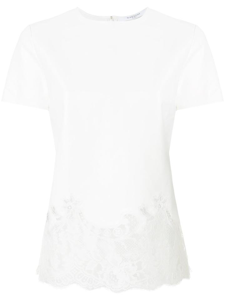 Givenchy Lace-hem T-shirt - White
