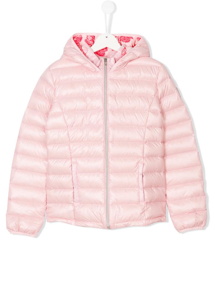 Kenzo Kids Padded Hooded Jacket - Pink & Purple