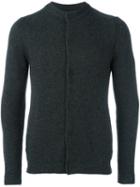 Emporio Armani Buttoned Cardigan, Men's, Size: 50, Grey, Alpaca/virgin Wool