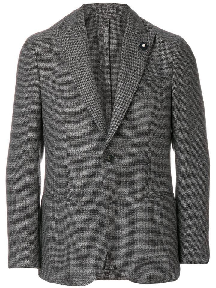 Lardini Single Breasted Blazer - Grey