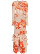 Johanna Ortiz California Dreaming Long Sleeve Palm Print Dress -