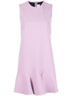 Victoria Victoria Beckham Flounce Hem Short Dress - Purple