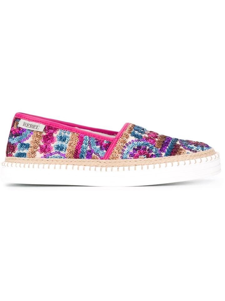 Hogan Rebel Sequin Embellished Slip-on Sneakers