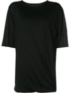 Forme D'expression - Draped T-shirt - Women - Viscose/cashmere - M, Women's, Black, Viscose/cashmere