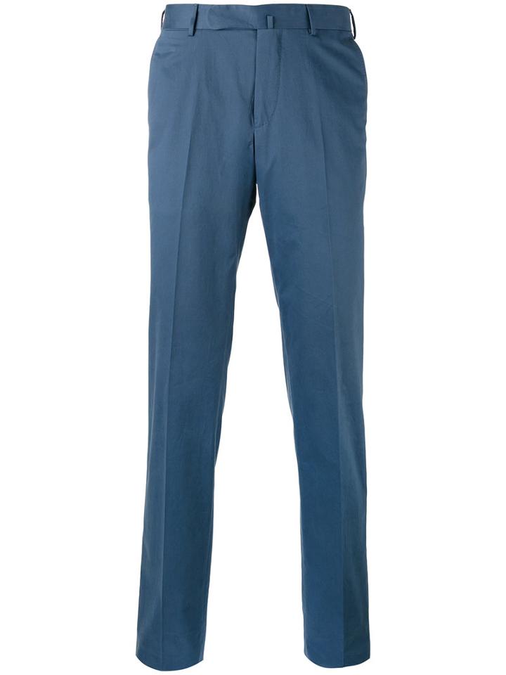 Ermenegildo Zegna Slim-fit Chinos, Men's, Size: 56, Blue, Cotton