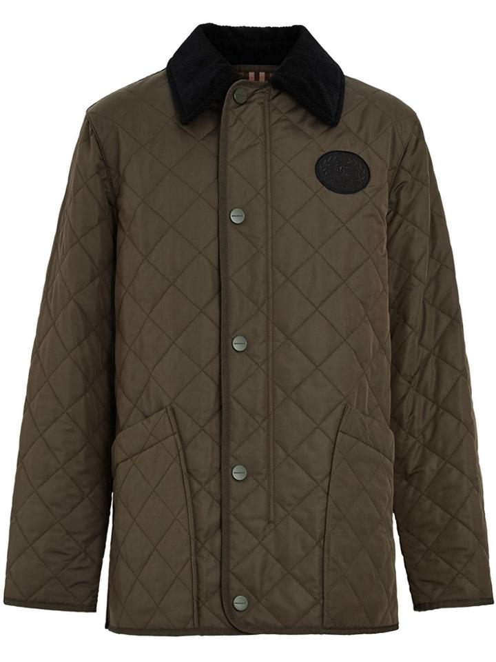 Burberry Diamond Quilted Thermoregulated Barn Jacket - Green