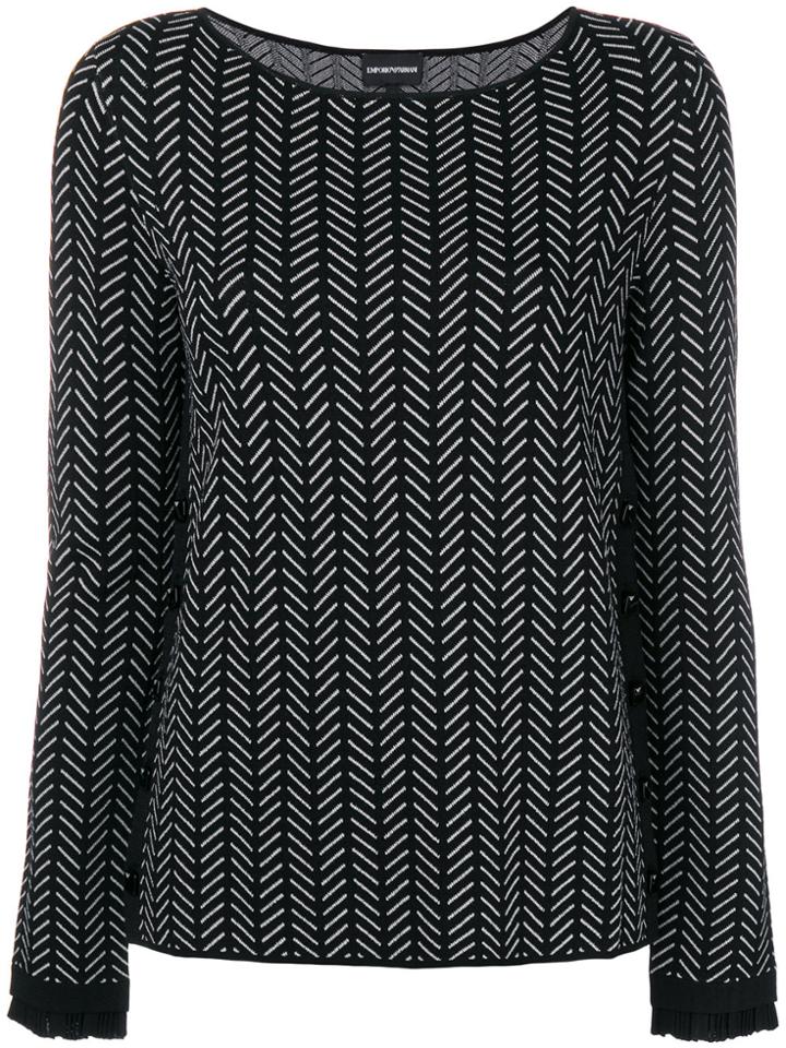 Emporio Armani Longsleeved Graphic Shirt - Black